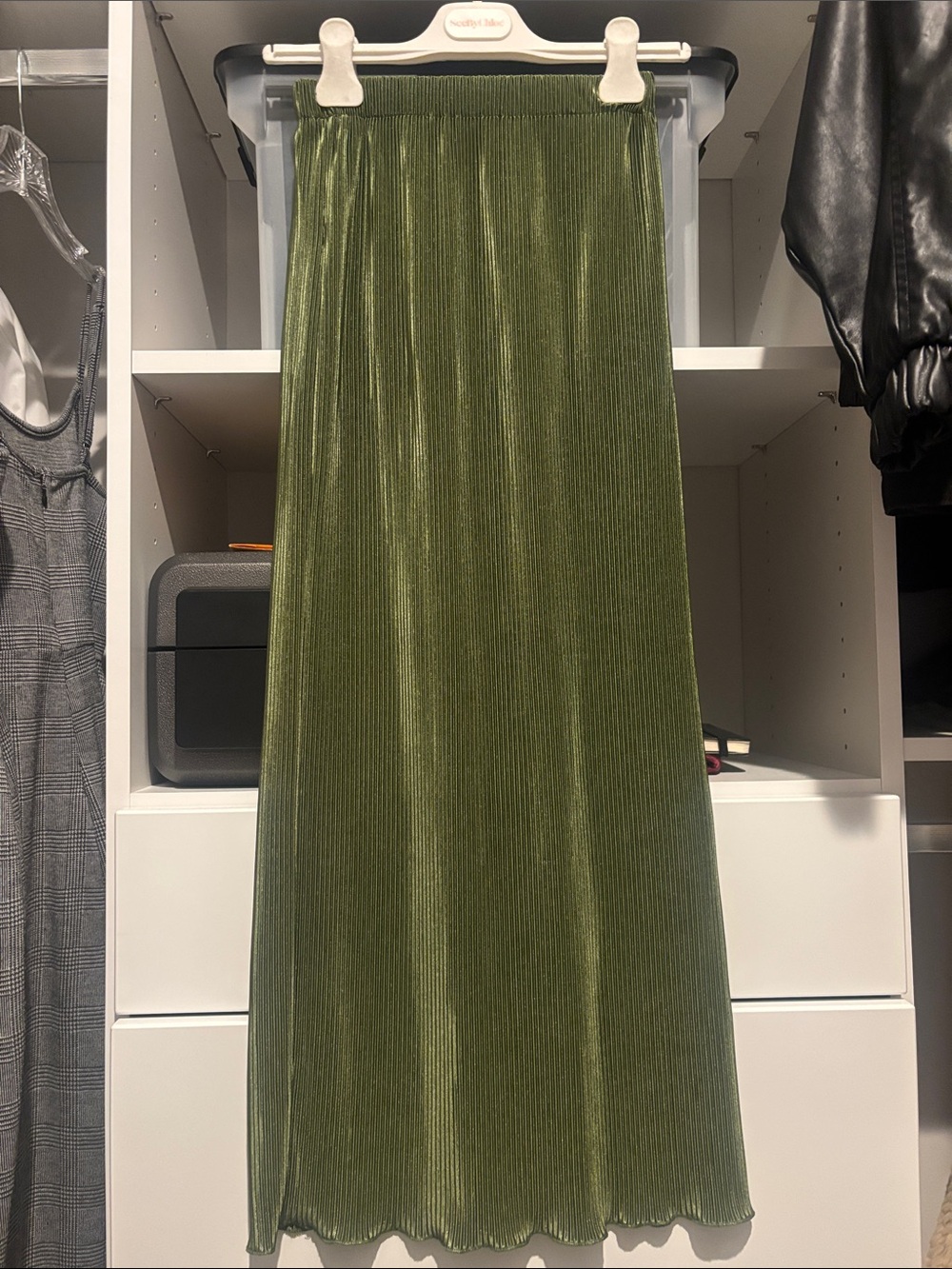 SHEIN Olive Green Midi Skirt